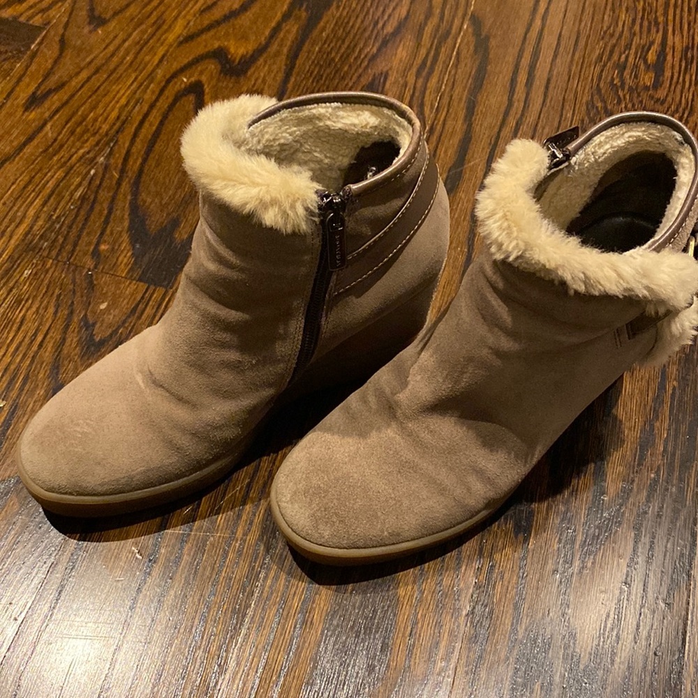 Aquatalia Suede Ankle Boots, water resistant, size 38